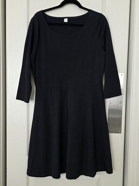 Old Navy Black Long Sleeve A-Line Dress